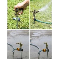 Set Zinc Alloy Water Sprinklers for Lawns Yard Sprinklers Heavy Duty Sprinkler Heads Adjustable 360 Large Area Irrigation