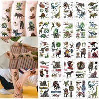 12pcs Dinosaur Tattoo Stickers Waterproof Animal Temporary Tattoos Cartoon Fake Tattoo for Women Men Body