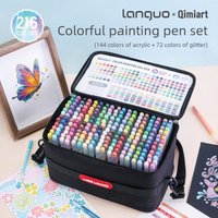 Languo 216 Colors Multi-Color Handbook Pen 1.0 mm Morandi Color Gel Pen Marker Pens Set Stationery Office School Supplies