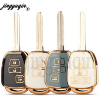 jingyuqin NEW TPU 2/3/4 Buttons For Toyota Camry Rav4 Corolla Tacoma Vios Prius C Highlander Car Key Cover Case Shell