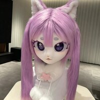 Fursuits Head Animal Headgear Cat Furry Head Kigurumi Mask Halloween Role-playing Costume Cosplay Kemono for Comic Convention