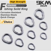 Fishing Solid Ring 25~100Pcs Stainless Steel Split Rings Fishing Lures Connectors Saltwater Fishing Accessories Tackle Chrome