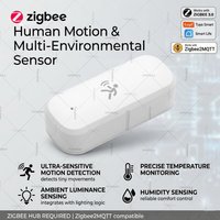 Zigbee Motion Sensor 10G MmWave Radar Human Detector with illuminance Temp Humidity Sensor Works With Tuya Home Assistant 2MQTT