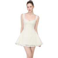 Sexy Strap V Neck Floral Printed Buttons Mini Dress Women Sleeveless Backless Lace-up Flower A-line Dreses