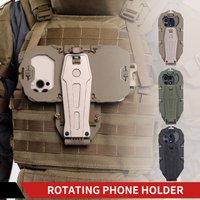 Tactical Folded Rotating Phone Holder Case MOLLE Fixed Vertical & Lateral Operation Navigation Suitable Large-Size Phone Hunting