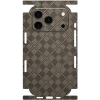 Faux Leather Full Wrap Skin for iPhone 17 16 15 14 13 Pro Max Full Coverage Back Film Anti Scratch Protective Sticker