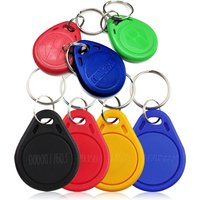 100 teile/los RFID Schlüsselbund Karte Tag Schlüssel 125 khz ID Keyfob TK4100 EM4100 Zugangskontrolle Zeiterfassung Fob Token Ring