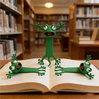 3D Printed 3D Flattened Frog Bookmarks, Office Supplies, Book Accessories,Stationery Bookmarks,Essential for Reading Enthusiasts