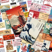 50Pcs Japanese Travel Culture Stickers Decals For Phone Laptop Scrapbook Skateboard Guitar DIY Graffiti Aesthetic Stickers