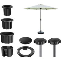 Sun Umbrella Base Bracket Accessories Plastic Pipe Sleeve Fixing Screws Garden Parasol Stand Base Kit