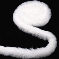 White Faux Fur Trim Ribbon Lace Fabric 3cm/5cm Artificial Fluffy Strip Trimmings DIY Lace Crafts Sewing Supplies Christmas Decor