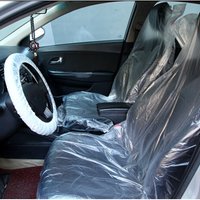 Universal Disposable Car PE Soft Plastic Seat Cover Waterproof Car Repair Steering Wheel Seats Gears Protective Covers