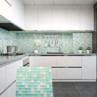 4/10pcs Crystal Drop Glue 3D Mosaic Tile Self-Adhesive Wall Stickers, Waterproof High Temperature Resistant Home Decoration image 4