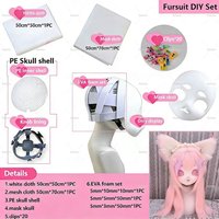 Fursuit Kigurumi Head Base DIY Foam Animal Skull Furry Cosplay Headwear Costume Halloween Carnival Accessories