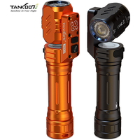 Portable flashlight magnetic tail flashlight dual light source rotating angle repair light inspection flashlight car repair tool