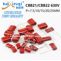 (10pcs) CBB22/21 630V 182 102 222 822 153 103 223 273 333 473 683 154 104 224 334 474 125 472 J Capacitor