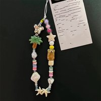 Coconut Tree Starfish Ccd Camera Hanging Rope Phone Case Hanging Piece Anti Release Rope Diy Bead String