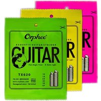 Orphee TX620 630 Acoustic Guitar Strings Hexagonal Core+8% Nickel Bronze Bright Tone Extra Light Musical Instrument Accessories