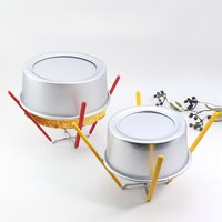 2026 New Cake Inverted Cooling Rack with Four Claws Stainless Steel Silicone Folding Baking Tool Cake Embryo Cooling Rack