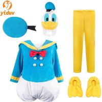 Children Donald Duck Cosplay Costumes Anime Disney Role-play Boys Girls Performance Clothing Kids Birthday Party Dress Up Props