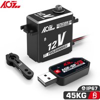 AGFRC SA75CVSW 45KG Waterproof 3S 12V Programmable Coreless Digital Smart RC Servo For 1/8 1/10 RC Car Crawler Cars Boat Buggy