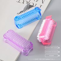 1 Pcs Nail Dust Powder Cleaning Brush Double Sided Hand Fingernail Toes Scrubbing Brush Cleaner Pedicure Scrub Cleaning Brushes