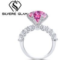 925 Sterling Silver Women's Ring 3/5CT Moissanite Fairy Ring With Certificate D Color Relationship Gift Fine Jewelry Engagement