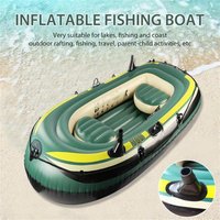 PVC Inflatable Boat Foldable InfLatable Fishing Boat Rafting Fishing Boat Heavy Duty Fishing Drifting Inflatable PVC Kayak Set