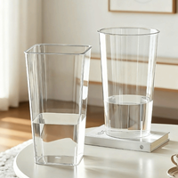 New Nordic Style Flower Vase Acrylic Transparent Deep Water Flower Pot Flower Arrangement Modern Flower Bucket Living Room
