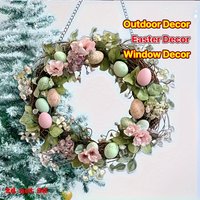1pc Spring Holiday Window Ornament, Enchanting Wreath for Indoor/Outdoor, Perfect Housewarming & Easter Gift,Easter