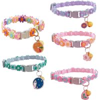 Pet Collar Adjustable Colorful Lace Flower Cat Collar Puppy Accessory Necklace Pet Collar Kitten Cute Dog Bell Cat Product