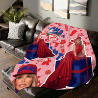 Singer Kylie Minogue Kylie Christmas Blanket For Sofa Office Bed Plane Travel Sleep Read Relax Camping Soft And Warm