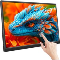 16/14 Inch Touchscreen Portable Monitor FHD 1920x1200P IPS HDMI USB C Built-in Speakers Travel Monitor for PC Laptop Ras Pi