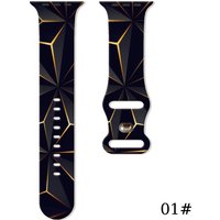 Colorful Geometric Printed Strap for Apple Watch 11 10 9 8 Silicone Band Replaceable Bracelet for iWatch 46/44/42/41mm Watchband