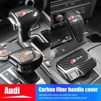 Carbon Fiber Car Shift Knob Gear Modification Shell For Audi Sline A3 A1 A4 B8 B7 A6 C7 A5 A7 A8 B9 B6 C6 Q2 Q3 Q5 Q7 Q8 TT S3