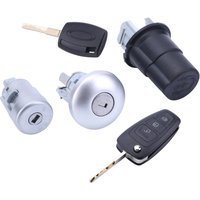 1set Car Door Ignition Barrel With 2 Keys Car Lock Cylinder Set For Ford Transit Custom MK8 2015-2020 Car Accessories