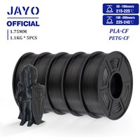 JAYO PLA-CF 3D Printer Filament 1.75mm PETG-CF/PLA Carbon Fiber Filament High Toughness Heat-Resistant 3D Printing Materials