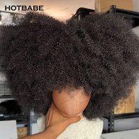 400 Density Glueless 13×4/360 HD Transparent Lace PrePlucked For Women Human Hair Wigs 13×6 HD Lace Frontal Wig Afro Kinky Curly