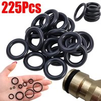 225pcs Rubber O-Ring Gasket Assorted Sizes Universal Durable Rubber Seals for Automotive Machinery Car Air Conditioning System