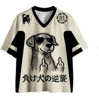2026 New Summer Japanese Limited Edition Fun Cat Quick drying Fitness Fashion Leisure Parent Child V-neck T-shirt Large Size