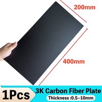 1 szt. Płyta z prawdziwego włókna węglowego 200 mm x 400 mm, grubości 0,5 mm 1 mm 1,5 mm 2 mm 3 mm 4 mm 5 mm, kompozytowy materiał o wysokiej twardości.