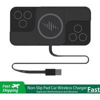 Fast Car Wireless Charger Pad for iPhone 17 16 14 13 12 Samsung Huawei AirPods Phone Non-slip Quick Car Wireless Charging Stand image 4