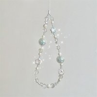 INS Korean Cute Star Beaded Pendant Phone Strap Charm For iPhone Samsung Universal Accessories Anti-Loss Chain Lanyard Jewelry