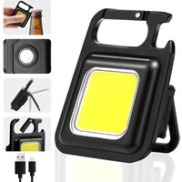 New LED Small Rechargeable COB Keychain Flashlights Portable Emergency Lamps Strong Magnetic Repair Work Outdoor Camping Light