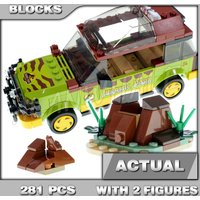281pcs Jurassic World Triceratops Research Explorer Vehicle Dinosaur Poop 68001 Building Blocks Toys Compatible With Model