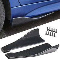 48CM Carbon Fiber Glossy Black Universal Front Rear Bumper Lip Side Skirt Rocker Wing Anti Scratch Car Exterior Trim Protector