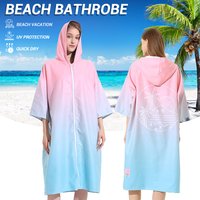 Grande Serviette de Plage en Microcarence pour Homme et Femme, Peignoir à Capuche, Proxy Natation Surf vaccage Rapide, Nouveauté 2023