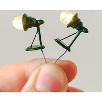 2Pcs Miniature 3V LED Light DIY Model Building Street Landscape Wall Lamp Indoor Scene Layout Diorama Kits Lighting Materials