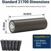 INR 21700 M50L5000mAh Lithium Cell Battery High Discharge Power Cell For Electric Power Tool Modification