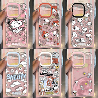 Anime S-Snoopys Phone Case For Samsung Galaxy S26 S25 S24 S23 S22 S21 S20 FE Note20 Note10 Edge Plus Ultra Lite 5G Clear Cover